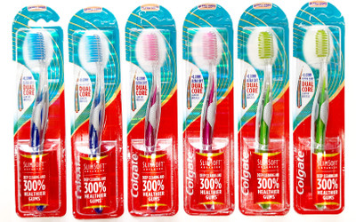 Colgate Slim Soft Advance Toothbrush (Pack of 6) Ultra Soft Toothbrush(Pack of 6)