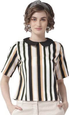 Style Quotient Casual Half Sleeve Striped Women Multicolor Top