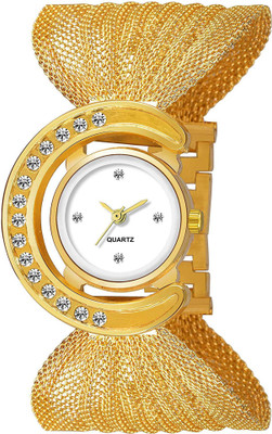 Royal Brothers Casual Analoge White Dial Gold Jullo Blet Stylish & Fashion Watch For woman & Girl Watch Analog Watch - For Girls