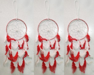 Pentbuns Dream Catcher Brass, Cotton Dream Catcher(15 inch, Red, White)