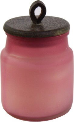 Hosley Pink 2.5Oz Frosted Scented Glass Jar Candle/ Rose Fragrance/ for Home Décor/ Festive/ Wedding/ Party / Birthday Candle(Pink, Pack of 1)