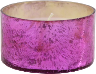 Hosley Sweet Pea Jasmine Fragrance Mercury Pink Round Glass Candle for Home Decoration/ Gifting/ Party Candle(Pink, Pack of 1)