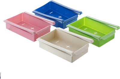 KUBER INDUSTRIES Plastic Fridge Container  - 700 ml(Pack of 4, Blue)