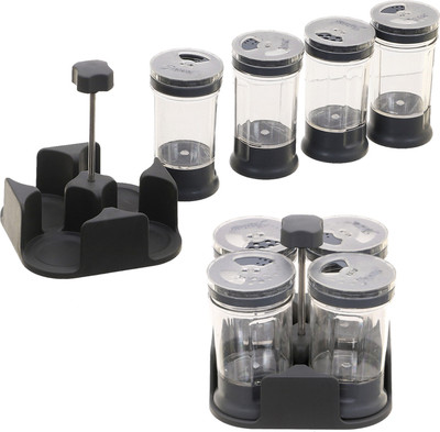 KUBER INDUSTRIES Plastic Spice Container  - 120 ml(Pack of 2, Silver)