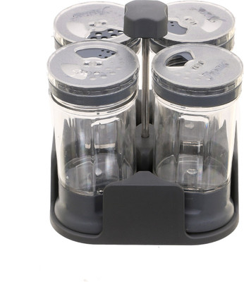 KUBER INDUSTRIES Plastic Spice Container  - 120 ml(Silver)