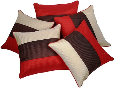 FAB NATION Striped Cushions Cover(Pack of 5, 30 cm*30 cm, Multicolor)