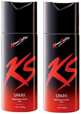 KS TWO SPARK Deodorant Spray  -  For Men(300 ml, Pack of 2)