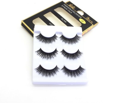 Vinayakart 3D False EyeLashes Reusable Non Magnetic Lash Strip 6 Pairs(Pack of 6)