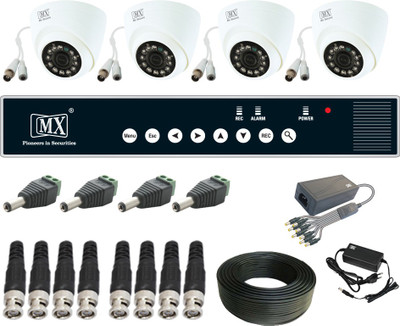MX CCTV Cameras Kit 4 Channel Analog System w/ Analog Camera BNC DC pin & 1 DVR - Set 7 Security Camera(4 Channel)