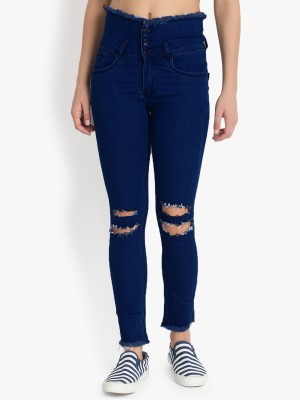 German Club Skinny Women Blue Jeans