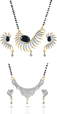 Charms Alloy Gold-plated Black, White Jewellery Set(Pack of 1)