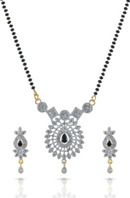 Charms Alloy Gold-plated Silver, Black Jewellery Set(Pack of 1)