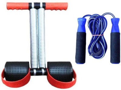 ADONYX DOUBLE SPRING TUMMY TRIMMER WITH SKIPPING ROPE Home Gym Kit