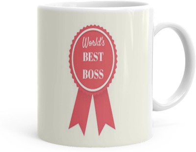 Kesri Gifts Worlds Best Boss Theme(kg-jan-10746P) Ceramic Coffee Mug(325 ml)