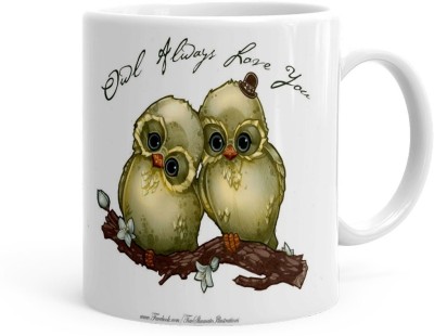 Kesri Gifts Owl Always Loves You Theme(kg-jan-11451P) Ceramic Coffee Mug(325 ml)