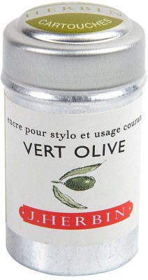 Herbin Vert Olive - Pack of 6 20136T Ink Cartridge(Pack of 6, Ink Color - Vert Olive)