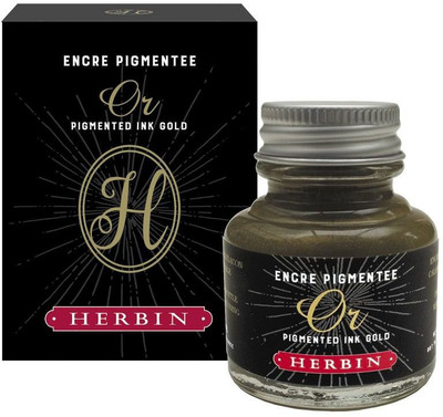 Herbin Pigmented Gold - 30ML 13504T Ink Bottle(Ink Color - Gold)
