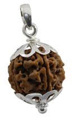 Gems Jewels Online Natural Certified Five Mukhi Rudraksha Beads Pendent Wood Pendant