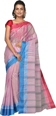 Mystory Woven Handloom Pure Cotton Saree(Multicolor)