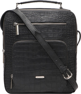 HIDESIGN Black Sling Bag 02-CROCO/MEL RANCH-BLACK/BLACK