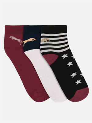 JUMP USA Men Solid, Striped, Color Block Ankle Length(Pack of 3)