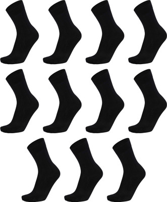 VICINITY Men Solid Mid-Calf/Crew(Pack of 11)