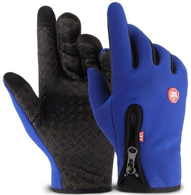 DreamPalace India Riding Gloves, Winter Gloves, Cycling Gloves, Biker Gloves, Gloves For Men Riding Gloves(Blue)