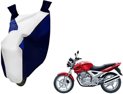 WolkomHome Two Wheeler Cover for Honda(CBF, Blue, White)