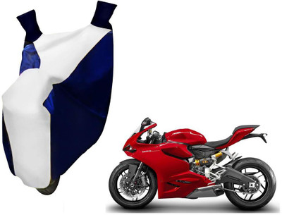 WolkomHome Two Wheeler Cover for Ducati(899 Panigale, Blue, White)