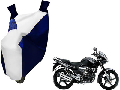 WolkomHome Two Wheeler Cover for Suzuki(GS 150R, Blue, White)
