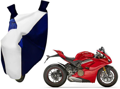 WolkomHome Two Wheeler Cover for Ducati(899 Panigale, Blue, White)