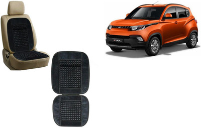 Auto Kite Wooden Bead, Velvet Seating Pad For  Mahindra KUV 100(Car, Home and Office Grey)