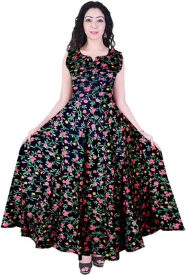 JWF Women Maxi Multicolor Full Length Dress