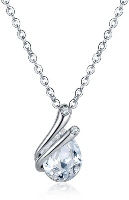 Jewels Galaxy Platinum Swarovski Crystal Alloy Pendant