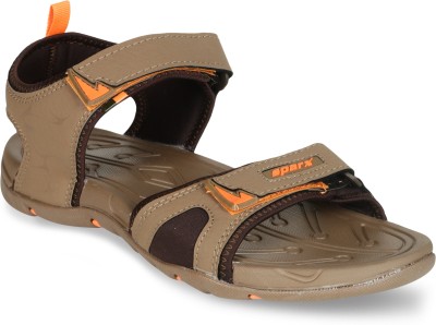 Sparx SS-490 Men Sports Sandals(Tan, Orange , 8)