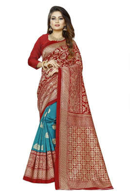 RUNAYA NX Printed Bollywood Art Silk Saree(Maroon)