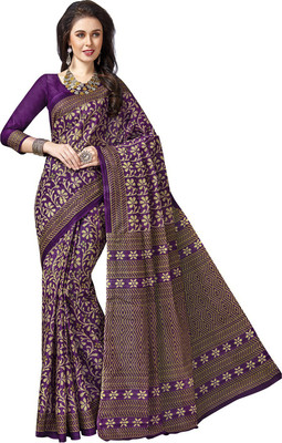 71% OFF on Jevi Prints Floral Print Daily Wear Pure Cotton Saree(Purple) 71% OFF on Jevi Prints Floral Print Daily Wear Pure Cotton Saree(Purple)
