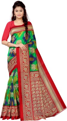 RUNAYA NX Self Design Mysore Art Silk Saree(Multicolor)