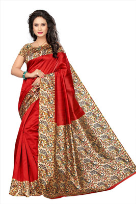 Rightshape Printed Mysore Art Silk Saree(Multicolor)