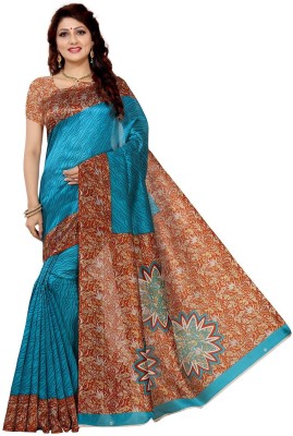 RUNAYA NX Printed Bollywood Art Silk Saree(Dark Green)