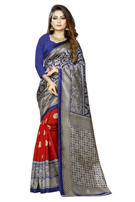 Vimalnath Synthetics Woven Bollywood Art Silk Saree(Blue)