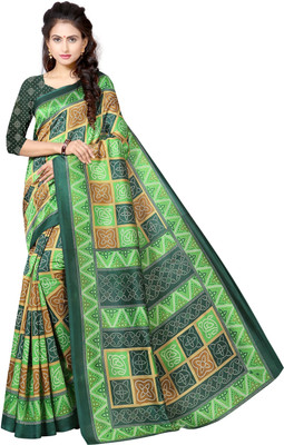 Vimalnath Synthetics Printed Bollywood Art Silk Saree(Green)