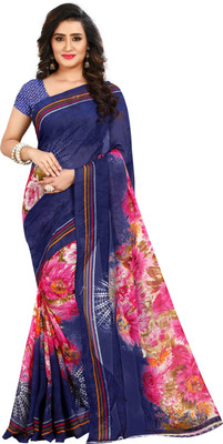 ANAND Ombre, Floral Print Daily Wear Georgette Saree(Multicolor)