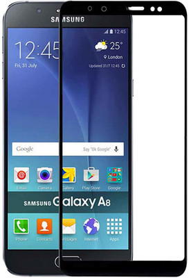 Casotec Edge To Edge Tempered Glass for Samsung Galaxy A8(Pack of 1)