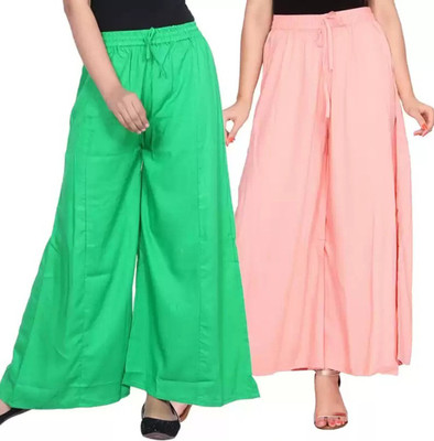 Shaylee Regular Fit Women Green, Pink Trousers