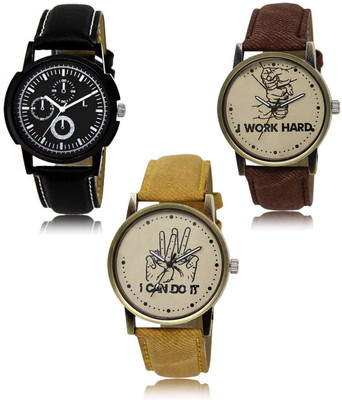 SWIFFIN New latest Designer Combo of 3 Analog Watch  - For Men