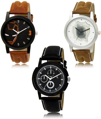 FERRIZZO New latest Designer Combo of 3 Analog Watch  - For Men