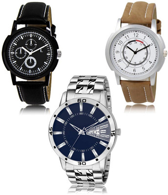 SWIFFIN New latest Designer Combo of 3 Analog Watch  - For Men