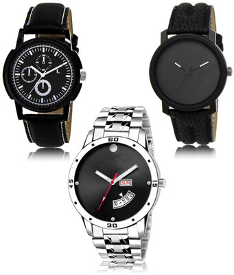 SWIFFIN New latest Designer Combo of 3 Analog Watch  - For Men