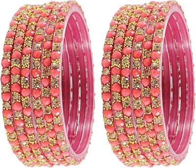 keshavmadhav Glass Zircon Bangle Set(Pack of 12)